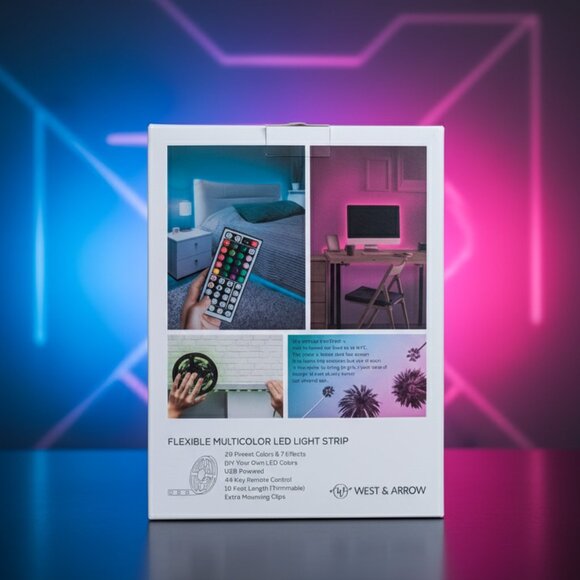 Vibrant LED Light Strip: 20 Colors & 7 Effects for Any Room - Picture 1 of 4